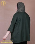 مانتو شانتون جلو باز یقه آرشال سایزبزرگ