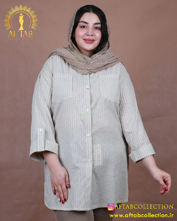 مانتو دیپلمات ژاکارد بغل پاگون سایزبزرگ