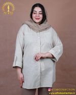 مانتو دیپلمات ژاکارد بغل پاگون سایزبزرگ خنک