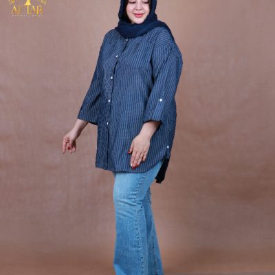 مانتو دیپلمات ژاکارد بغل پاگون سایزبزرگ تابستانه