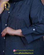 مانتو دیپلمات ژاکارد بغل پاگون سایزبزرگ آستین