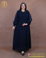 پیراهن مجلسی یقه ایستاده سایزبزرگ