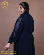 پیراهن مجلسی یقه ایستاده سایزبزرگ