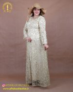 پیراهن مجلسی تور گل سایزبزرگ