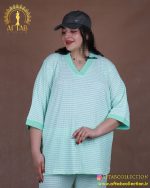 ست راحتی پلیسه یقه هفت سایزبزرگ