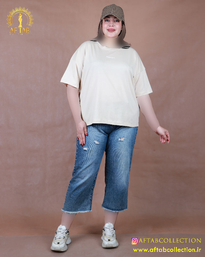 تیشرت باکسی ساده سایزبزرگ