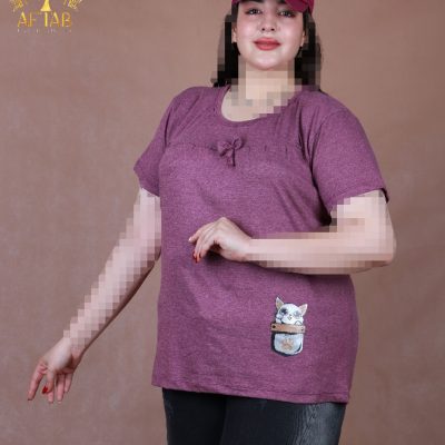 تیشرت پاپیون چاپی سایزبزرگ