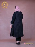 مانتو شانتون فول دیپلمات آستین بندی سایزبزرگ