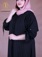 مانتو شانتون فول دیپلمات آستین بندی سایزبزرگ