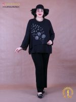 شومیز حریر نگین قاصدک سایزبزرگ