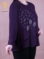 شومیز حریر نگین قاصدک سایزبزرگ