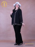 شومیز حریر جلو نگینی سایزبزرگ