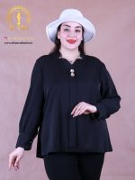 شومیز الیزا یقه هفت دو دکمه سایزبزرگ
