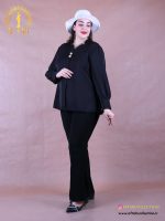 شومیز الیزا یقه هفت دو دکمه سایزبزرگ