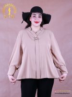 شومیز الیزا یقه هفت دو دکمه سایزبزرگ
