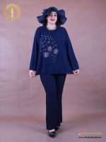 شومیز حریر نگین قاصدک سایزبزرگ