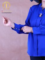 شومیز الیزا یقه هفت دو دکمه سایزبزرگ
