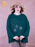 شومیز حریر نگین قاصدک سایزبزرگ