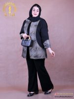 مانتو مازراتی ژاکارد سایزبزرگ