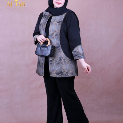 مانتو مازراتی ژاکارد سایزبزرگ