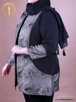 مانتو مازراتی ژاکارد سایزبزرگ