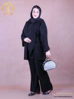 مانتو یقه آرشال مرواریدی سایزبزرگ