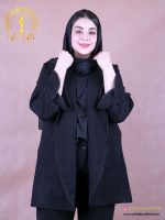مانتو یقه آرشال مرواریدی سایزبزرگ