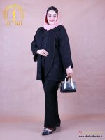 مانتو یقه آرشال مرواریدی سایزبزرگ