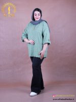مانتو کوک دوزی بغل دکمه سایزبزرگ