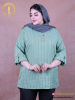 مانتو کوک دوزی بغل دکمه سایزبزرگ