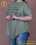 تیشرت پایین مثلثی چاپی سایزبزرگ