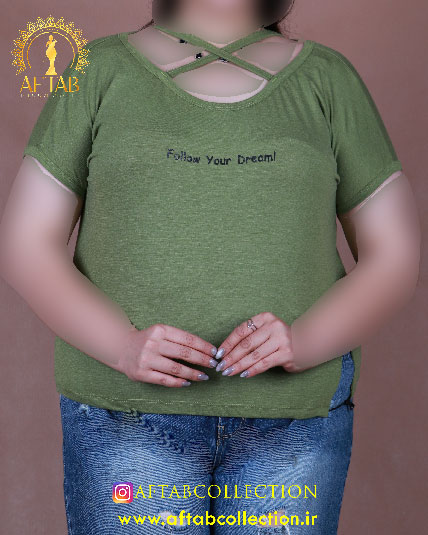 تیشرت ضربدری سایزبزرگ