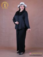 شومیز ساتن دکمه مخفی سایزبزرگ