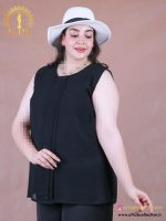 تاپ حریر جلو پیلی سایزبزرگ