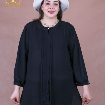 شومیز حریر جلو پیلی بلند سایزبزرگ