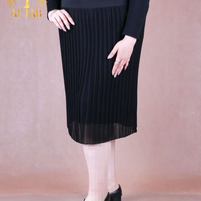 دامن پلیسه گندار کوتاه سایزبزرگ