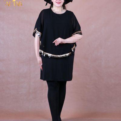 پیراهن مجلسی پولک شنلی سایزبزرگ