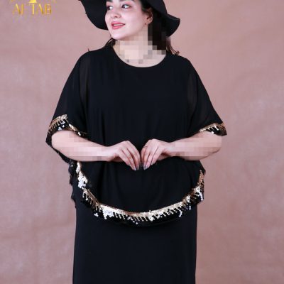 پیراهن مجلسی پولک شنلی سایزبزرگ