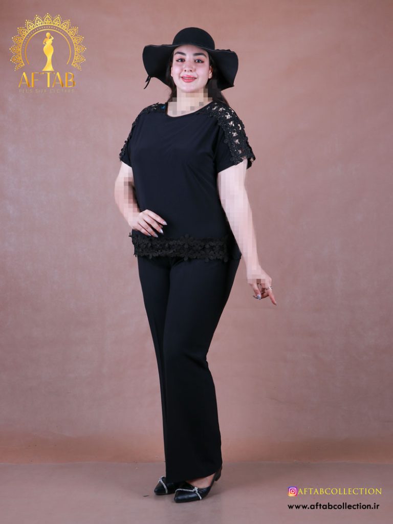 شومیز جودون سرشانه گیپور گل سایزبزرگ