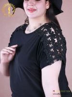 شومیز جودون سرشانه گیپور گل سایزبزرگ