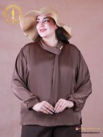 شومز ساتن یقه کراواتی سایزبزرگ
