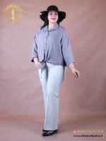 شومیز لنین ژاکارد پایین گره سایزبزرگ