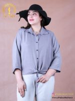 شومیز لنین ژاکارد پایین گره سایزبزرگ