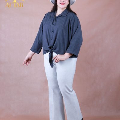 شومیز لنین ژاکارد پایین گره سایزبزرگ