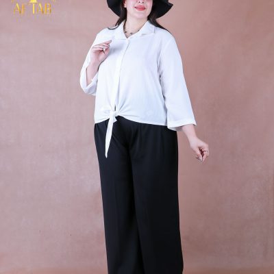 شومیز لنین ژاکارد پایین گره سایزبزرگ