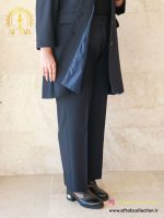ست مانتو و شلوار اداری یقه انگلیسی سایزبزرگ