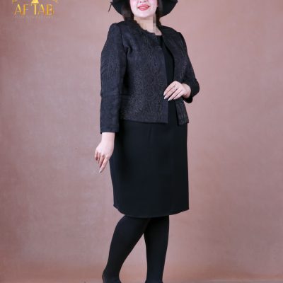 کت سارافون ژاکارد نگینی سایزبزرگ
