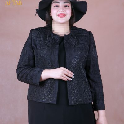 کت سارافون ژاکارد نگینی سایزبزرگ