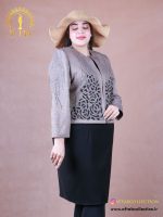 کت سارافون ژاکارد نگینی سایزبزرگ