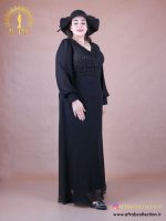 پیراهن مجلسی حریر کریستالی سایزبزرگ